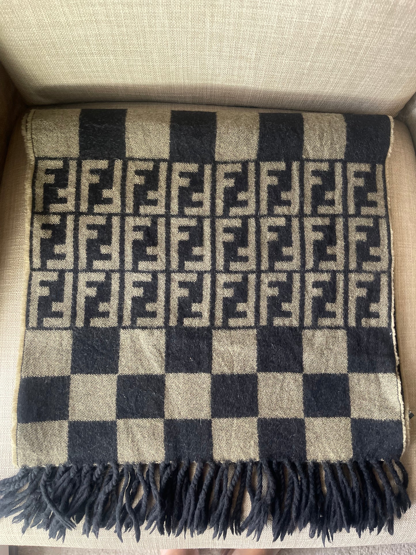 Authentic fendi vintage used scarf