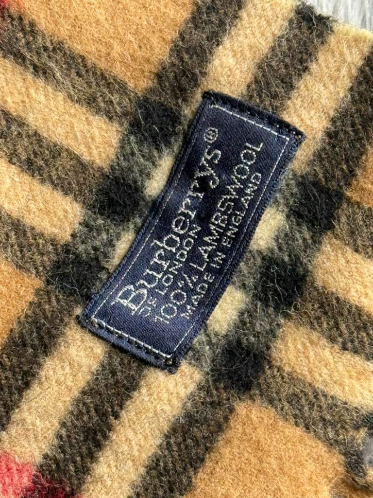 Authentic Burberry vintage nova check tan scarf