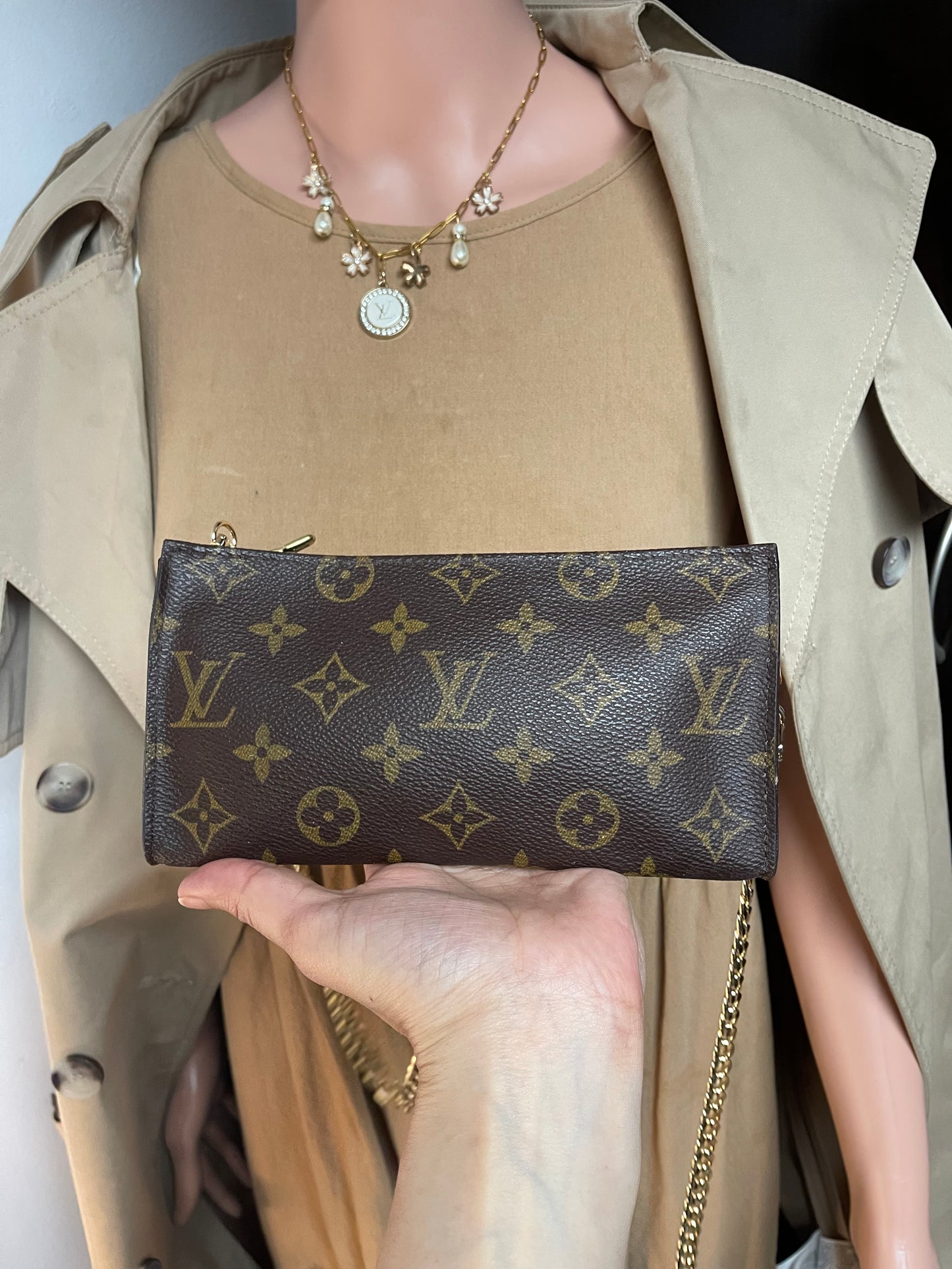 Authentic Louis Vuitton monogram wristlet pouch