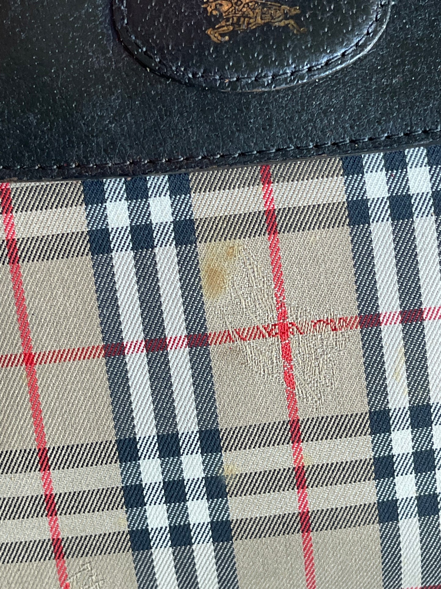 Authentic Burberrys vintage nova check tan bag