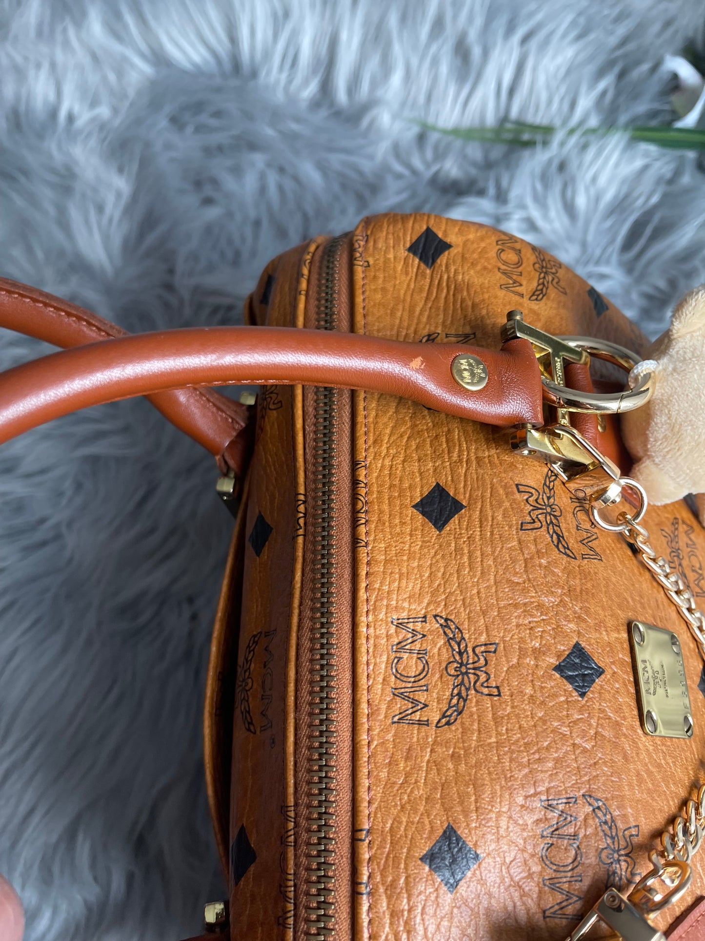 Authentic MCM vintage Congnac Boston bag