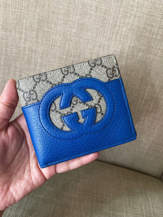 Authentic Gucci interlock GG bifold wallet men