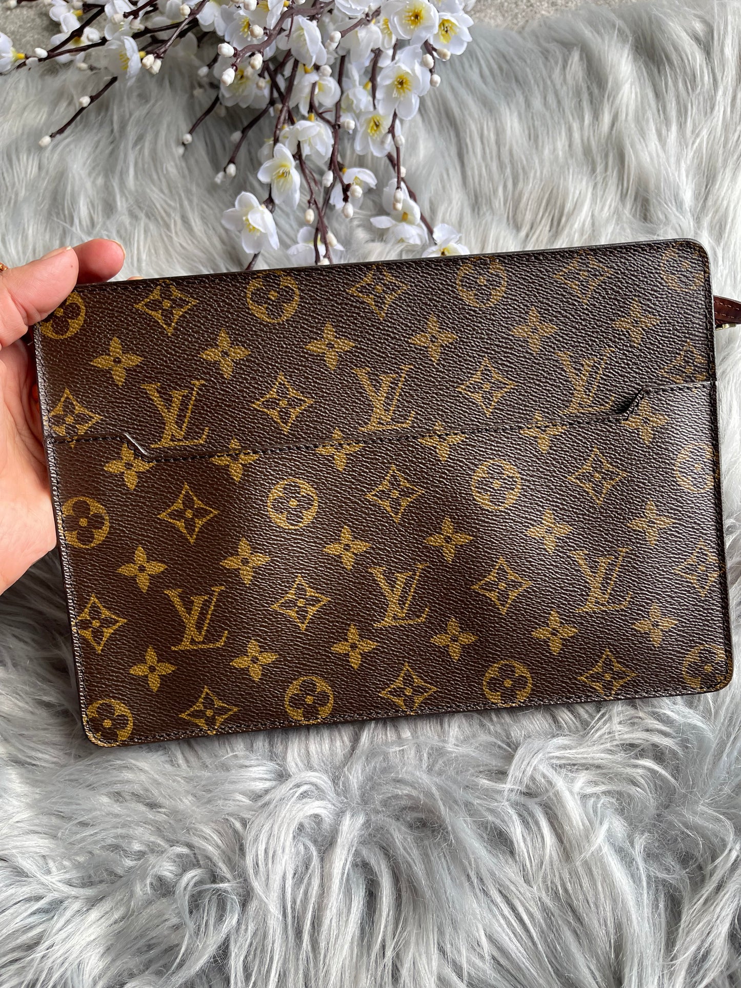 Authentic Louis Vuitton monogram clutch bag