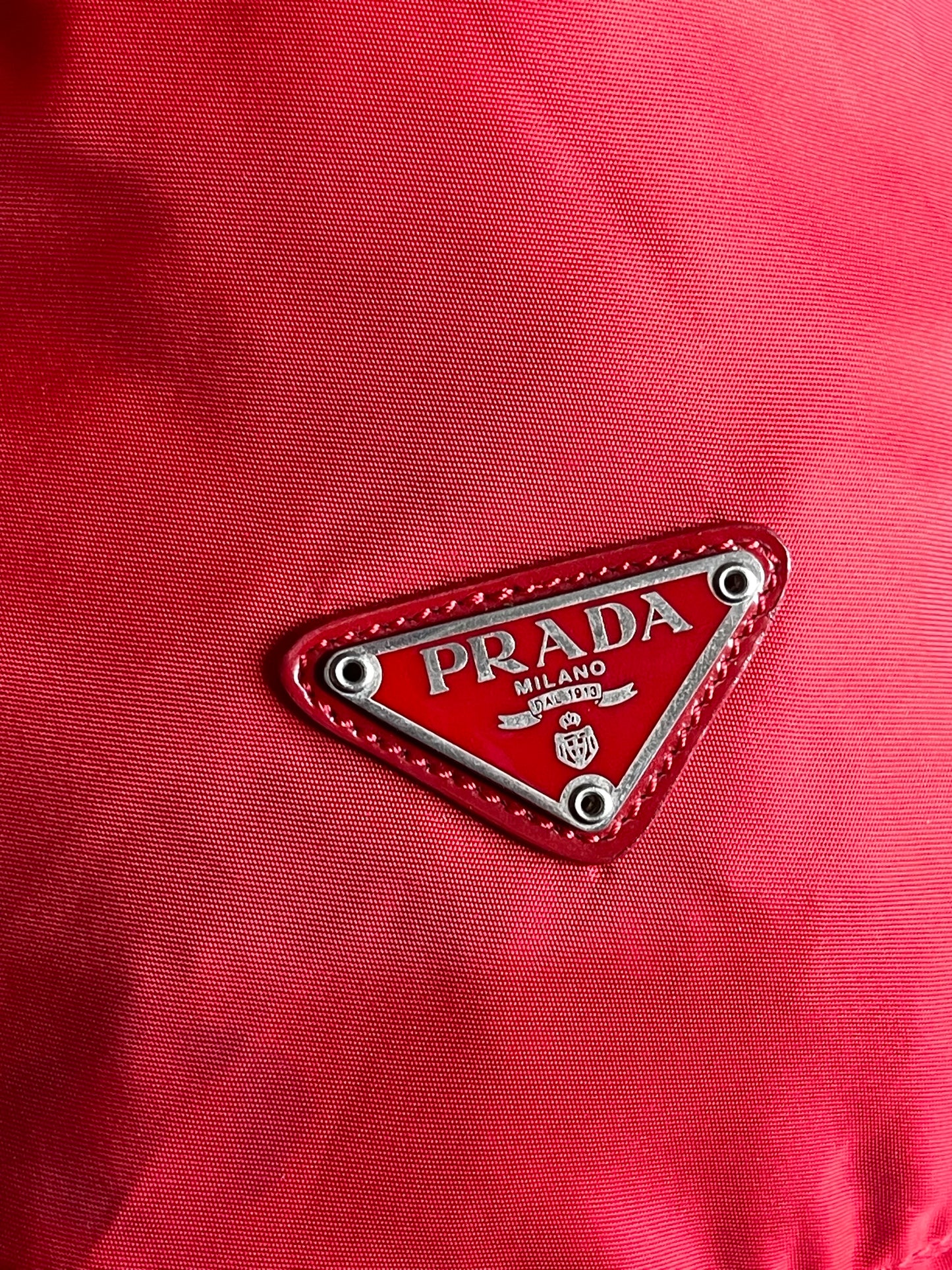 Authentic Prada nylon drawstring bag
