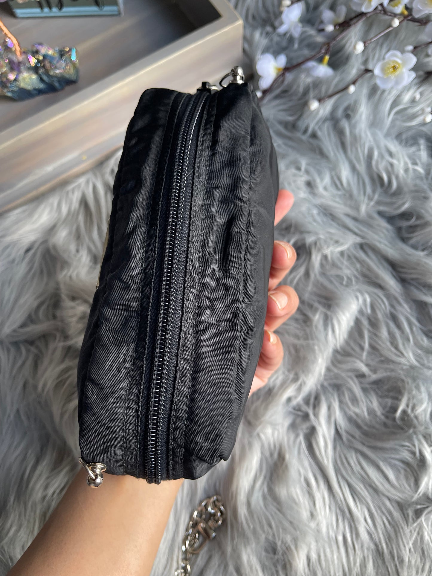 Authentic Prada nylon mini crossbody bag