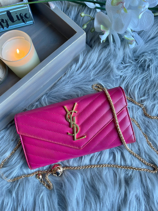 Authentic YSL V stich bifold wallet