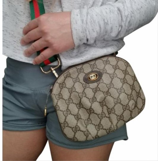 Authentic Gucci vintage GG canvas clutch crossbody bag