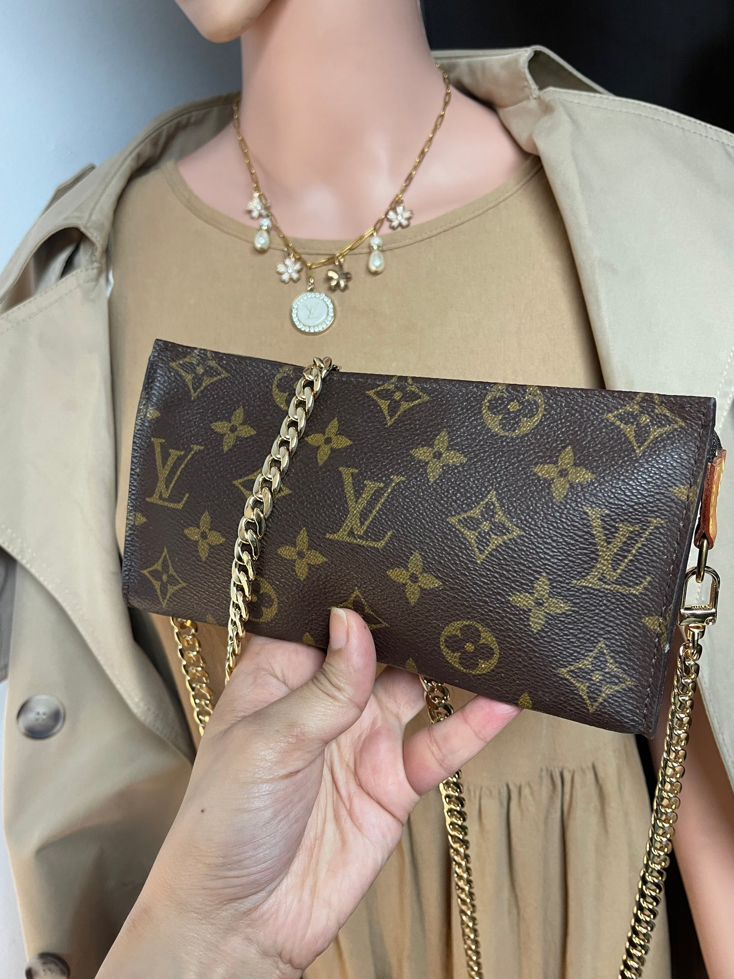 Authentic Louis Vuitton monogram wristlet pouch