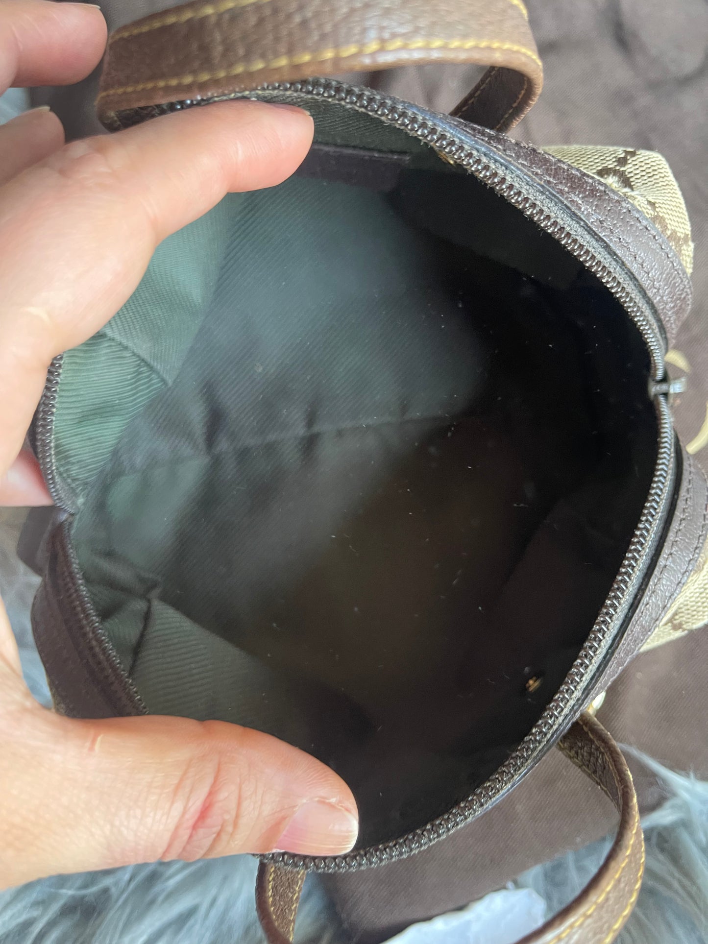 Authentic vintage upcycled Gucci accesory pouch bag