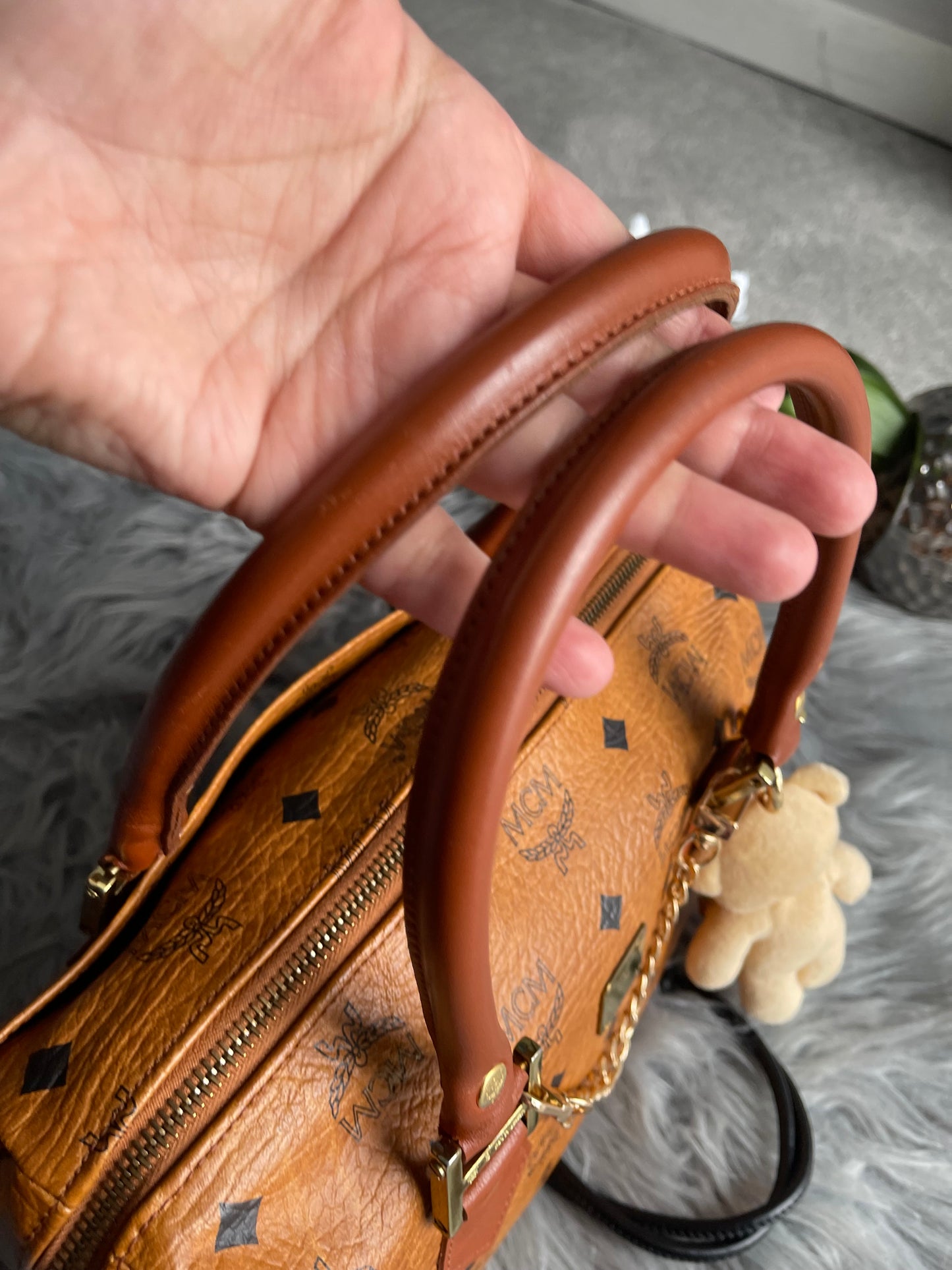Authentic MCM vintage Congnac Boston bag