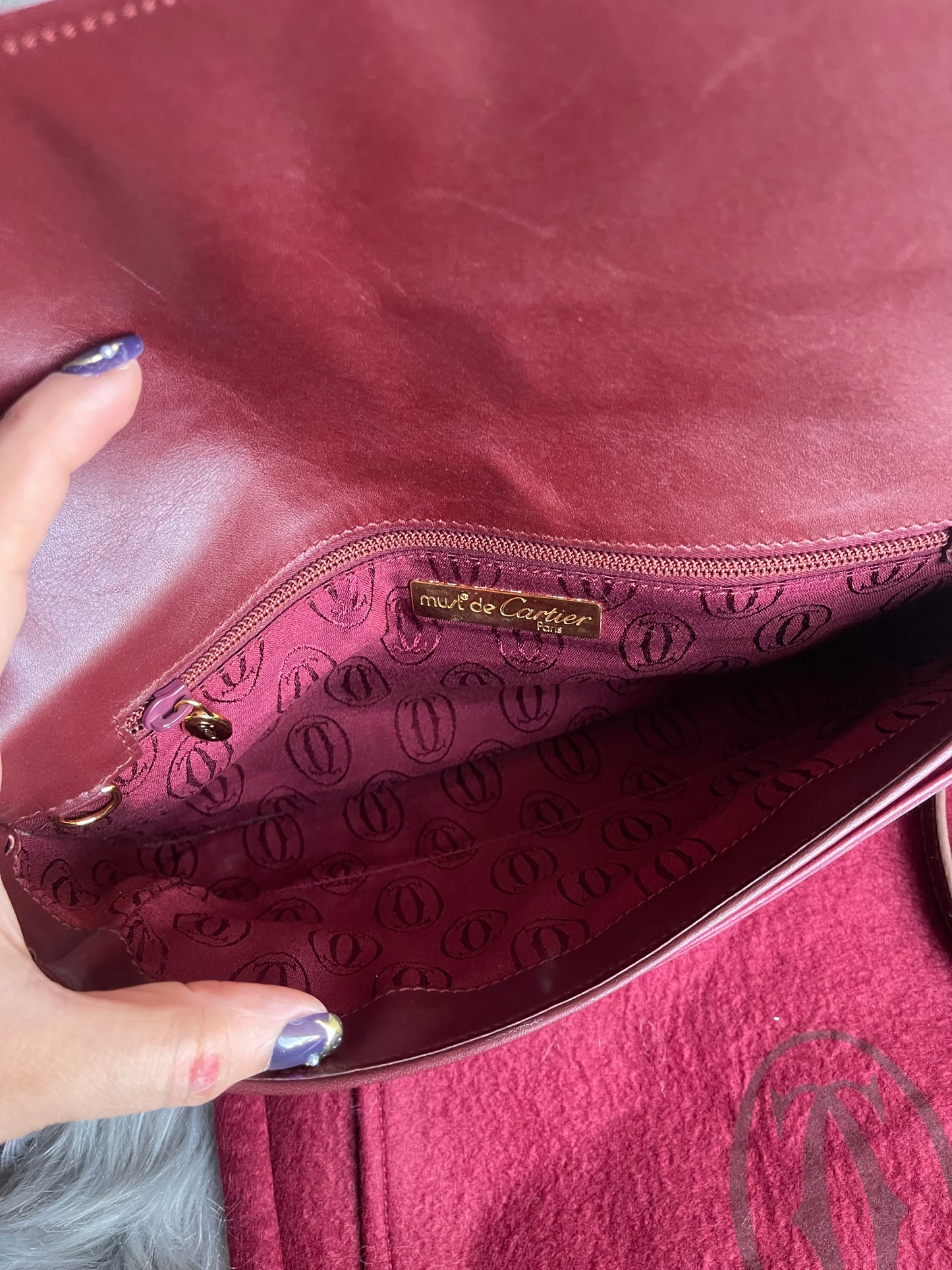Authentic Cartier vintage shoulder bag
