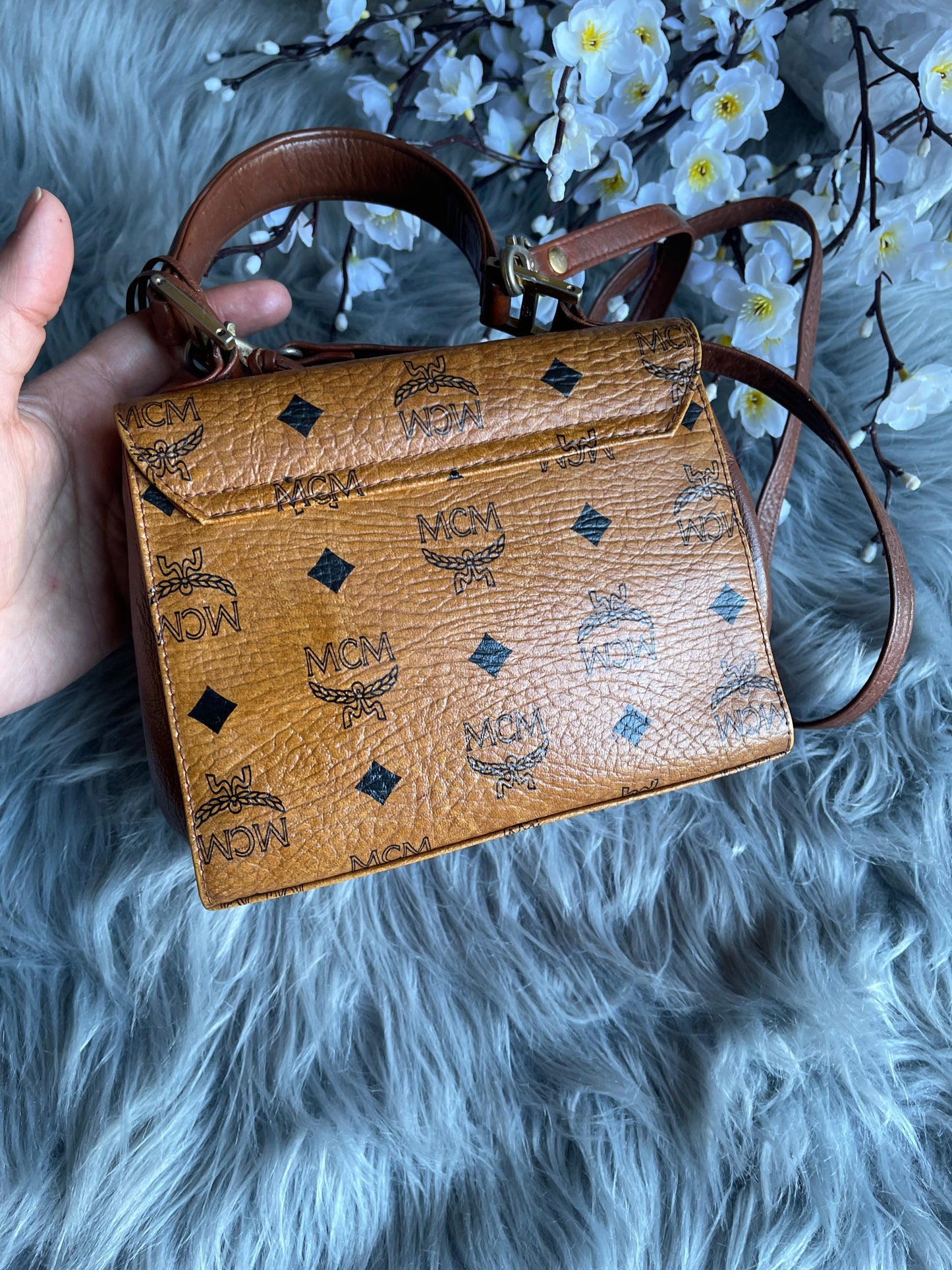 Authentic vintage MCM mini crossbody bad