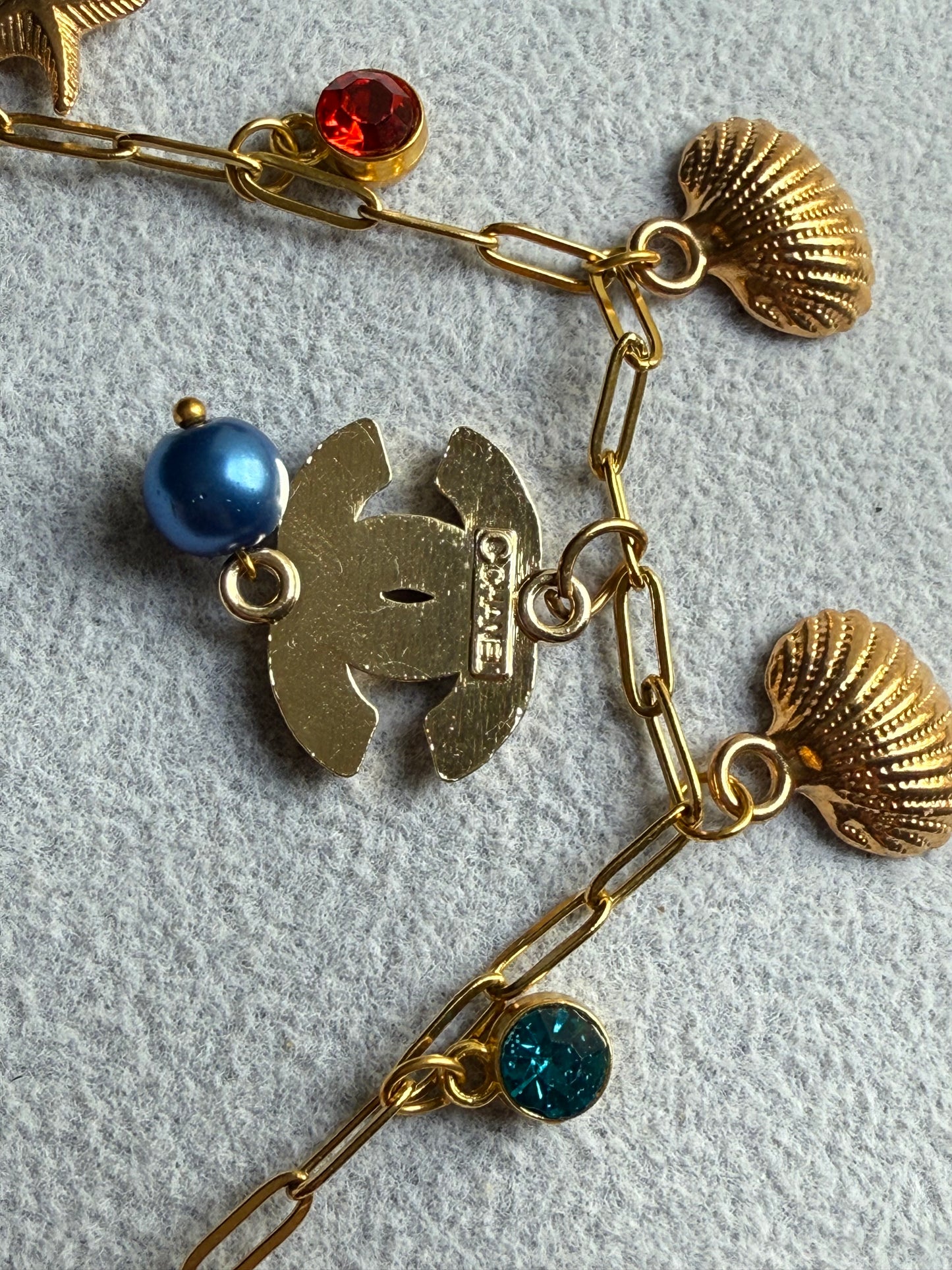 Upcycled women charm necklace