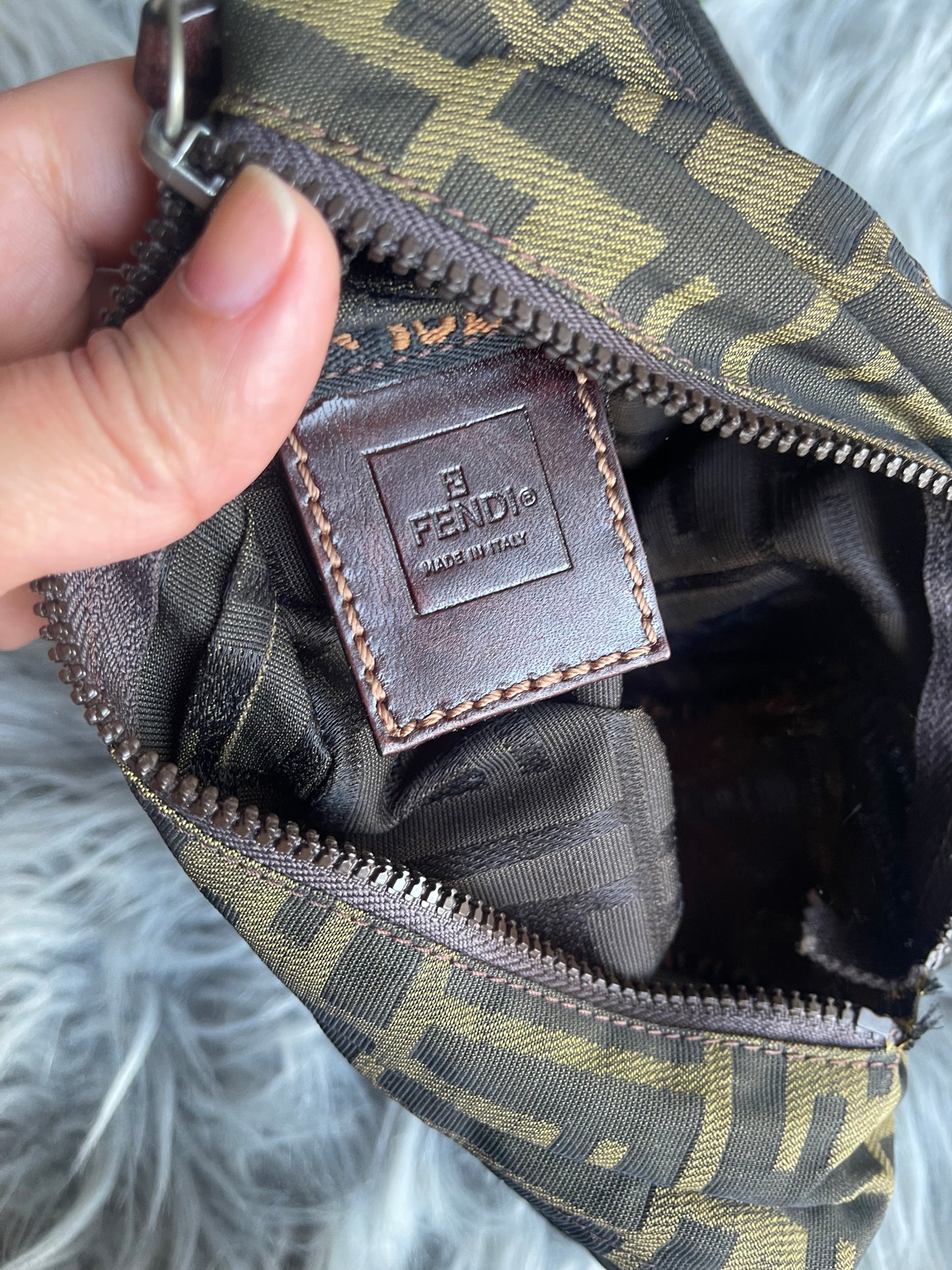 Authentic fendi vintage mini  satchel bag