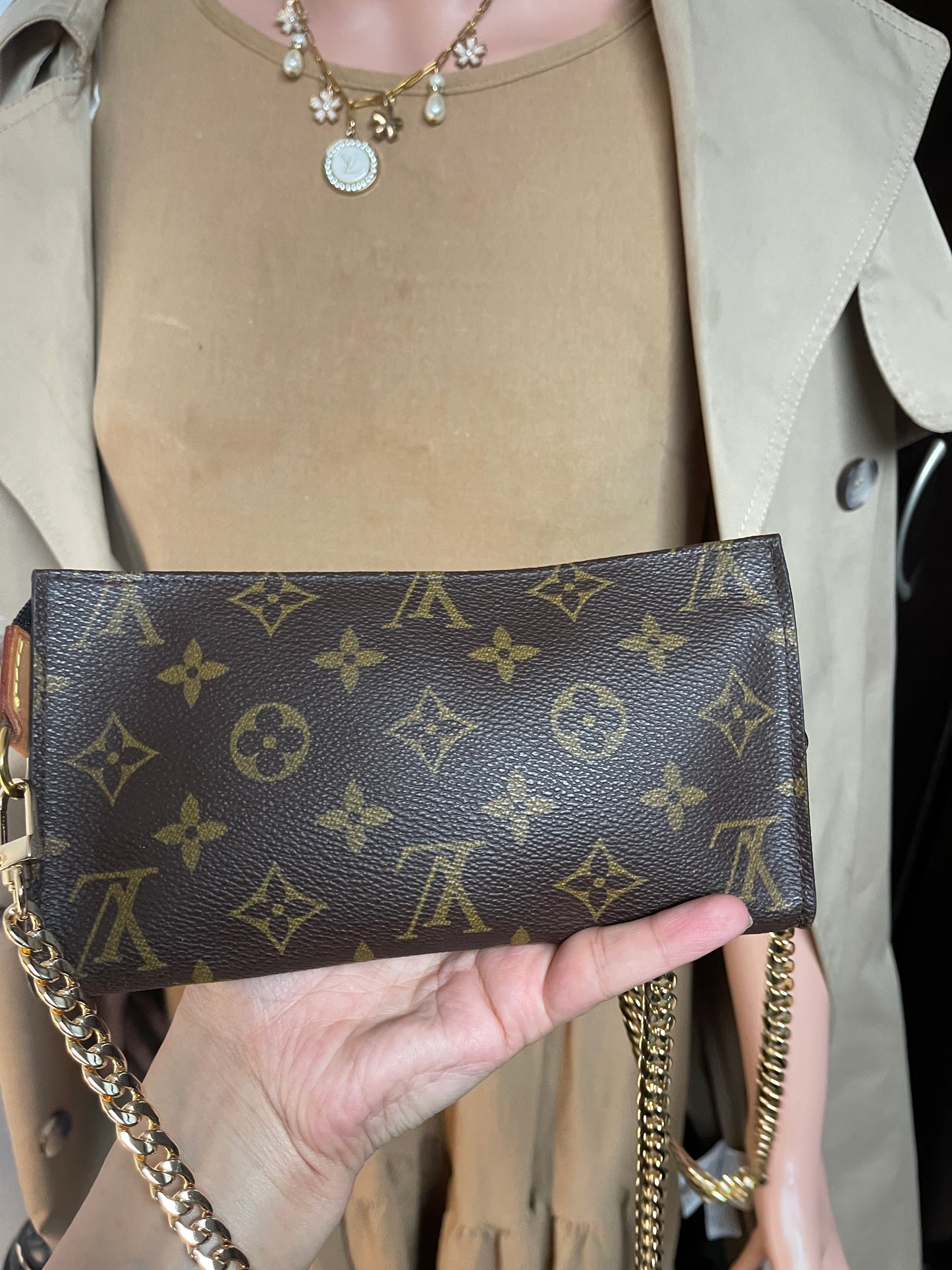 Authentic Louis Vuitton monogram wristlet pouch