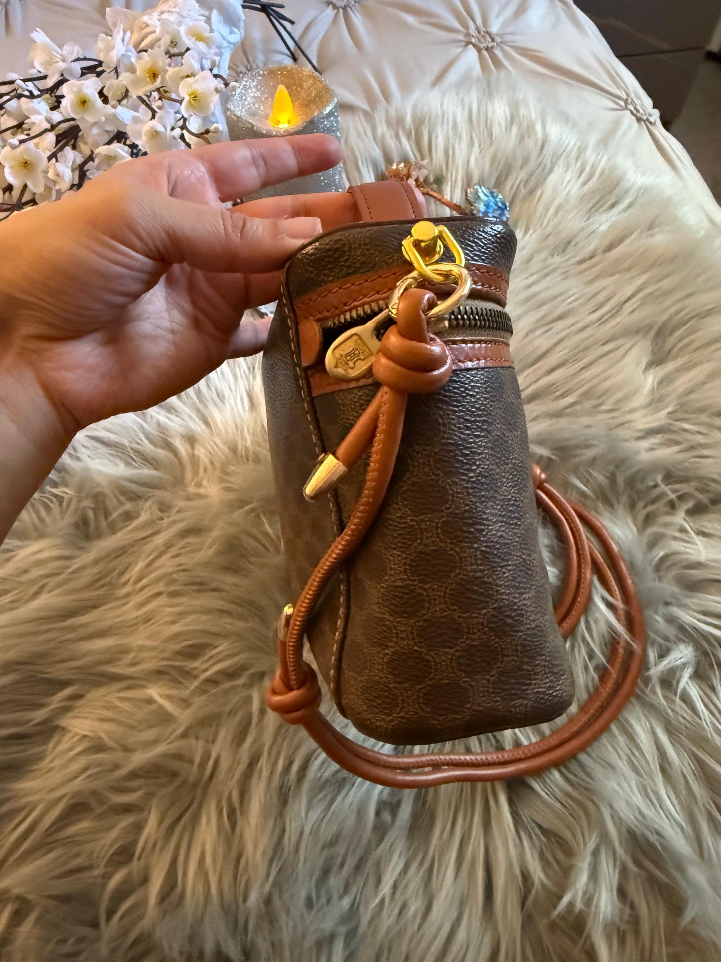 Authentic vintage Celine vanity bag