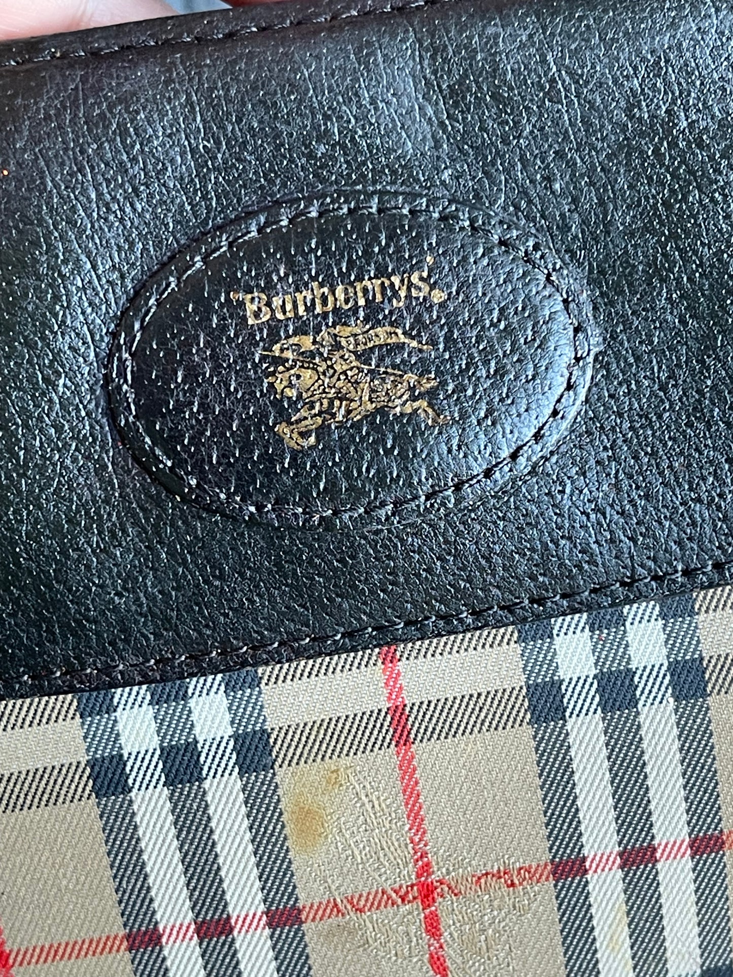 Authentic Burberrys vintage nova check tan bag