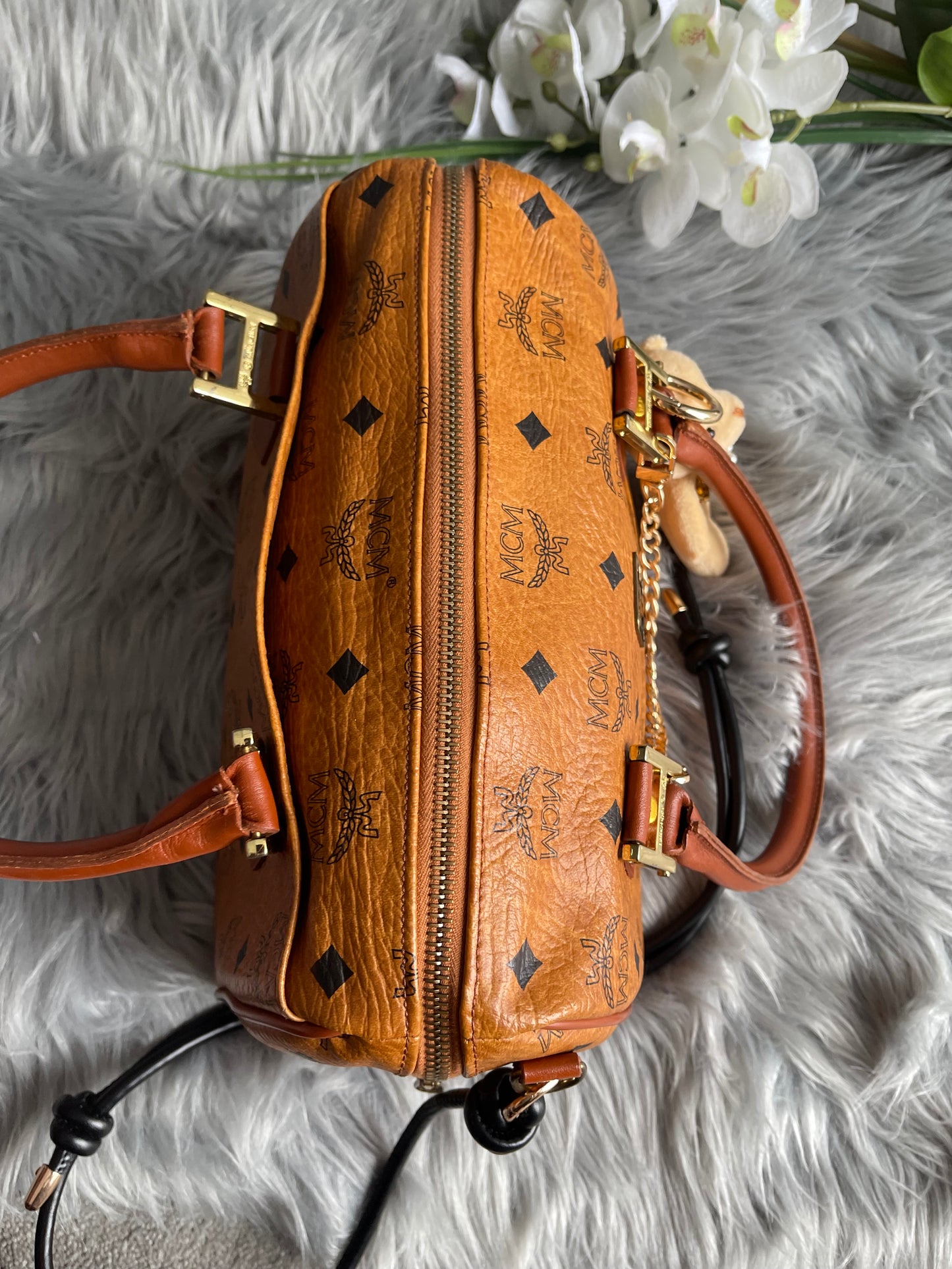 Authentic MCM vintage Congnac Boston bag