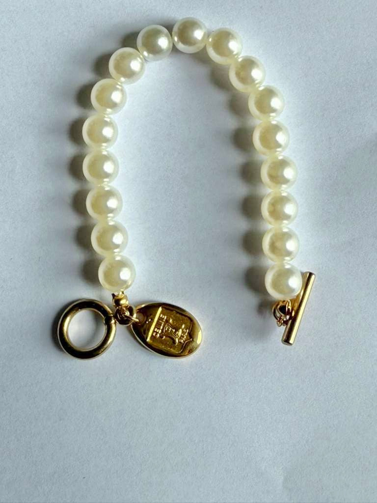 Upcycled vintage charm bracelet