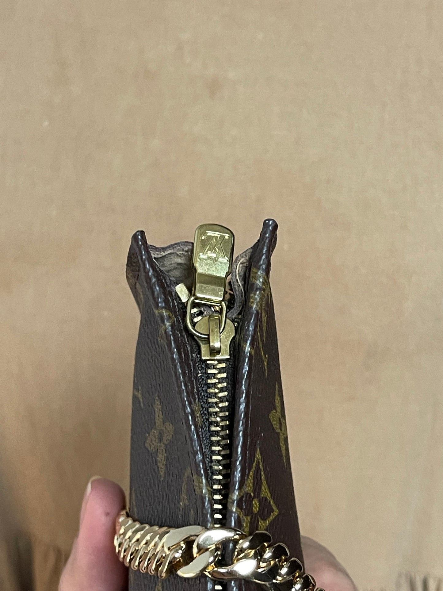 Authentic Louis Vuitton monogram wristlet pouch