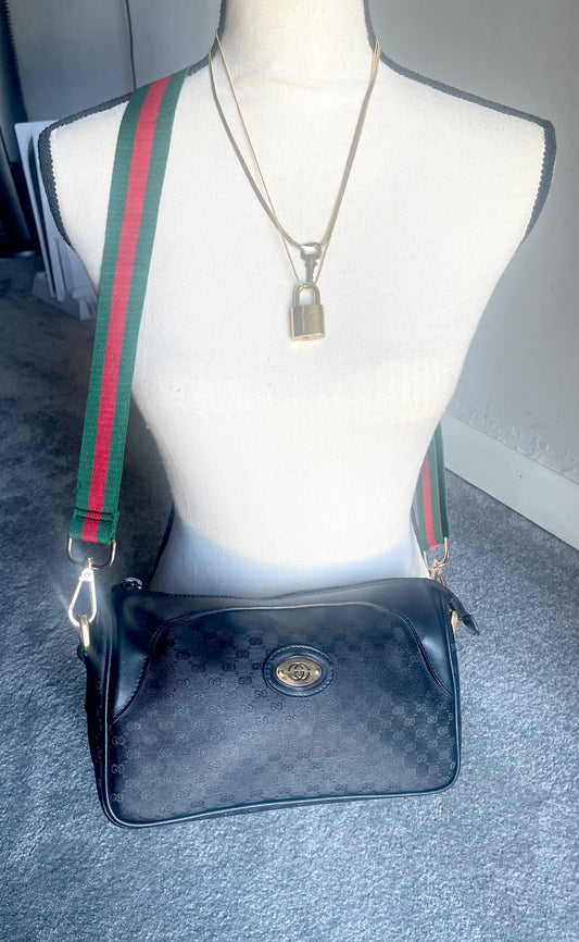 Authentic vintage Gucci black crossbody bag