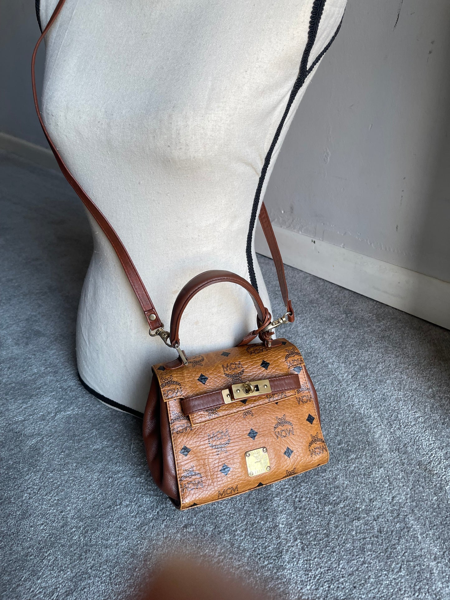 Authentic vintage MCM mini crossbody bad