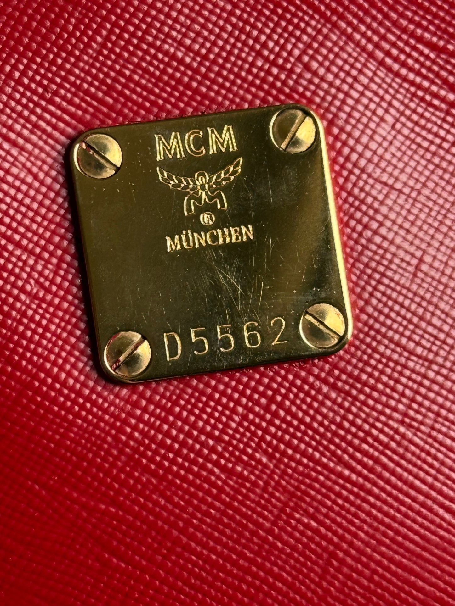 Authentic mcm patent leather shoulder bag