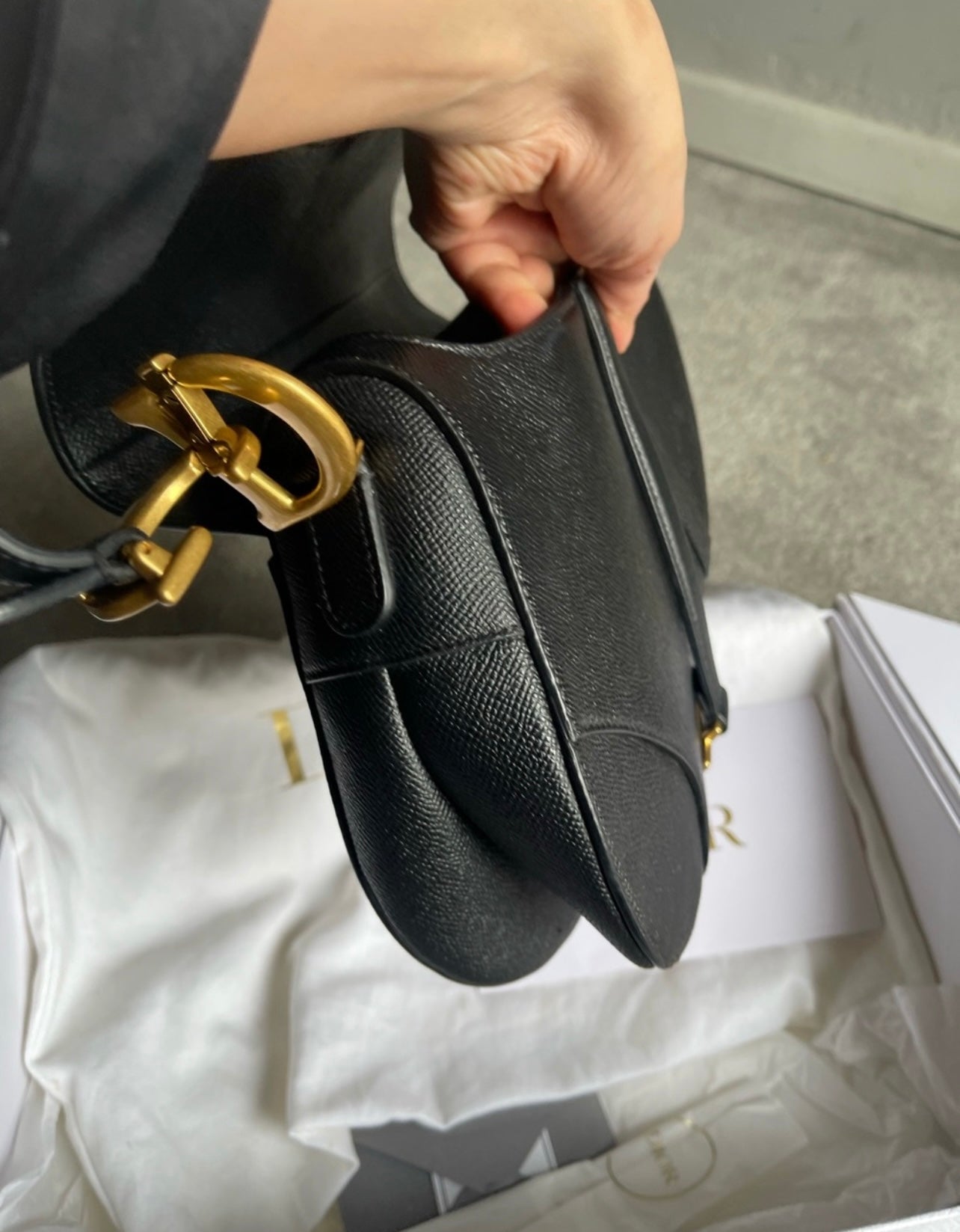 Authentic Christian Dior saddle bag medium