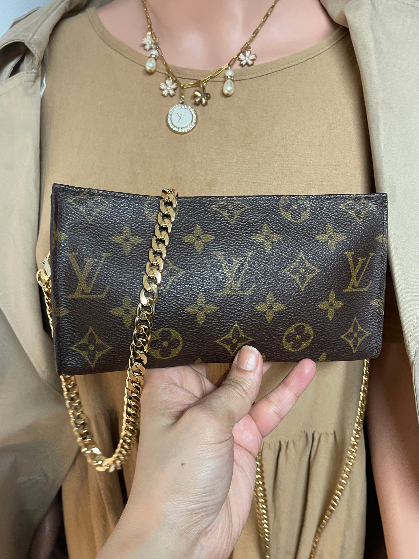 Authentic Louis Vuitton monogram wristlet pouch