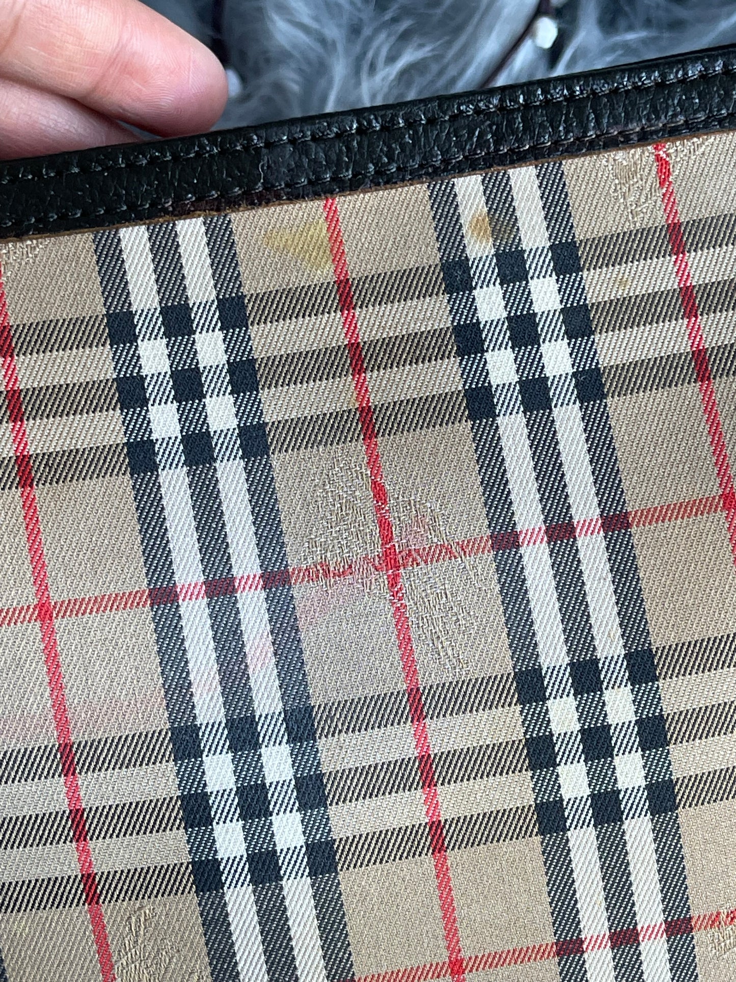 Authentic Burberrys vintage nova check tan bag