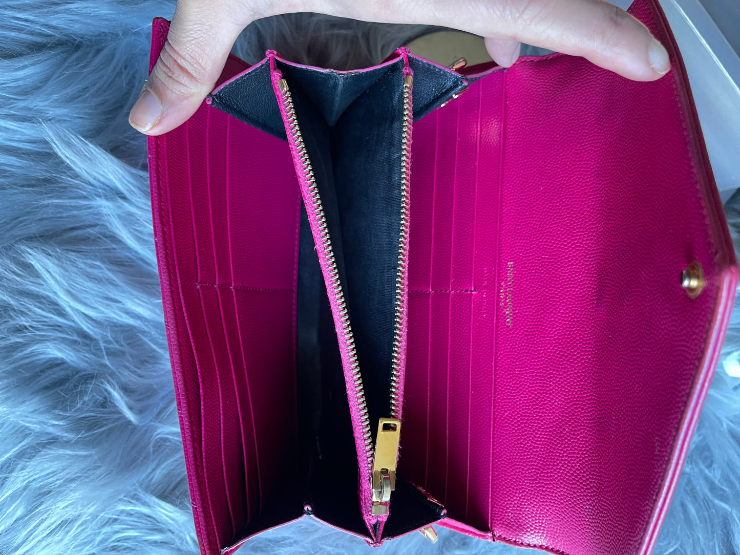 Authentic YSL V stich bifold wallet