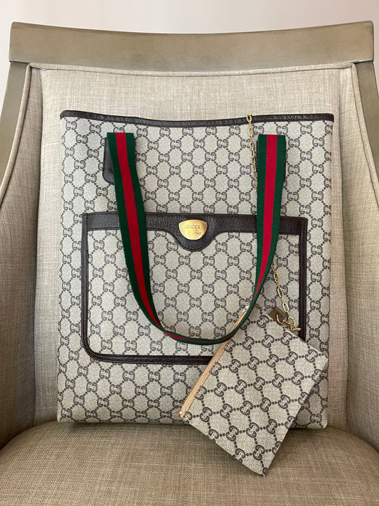 Authentic Gucci vintage GG plus tote bag