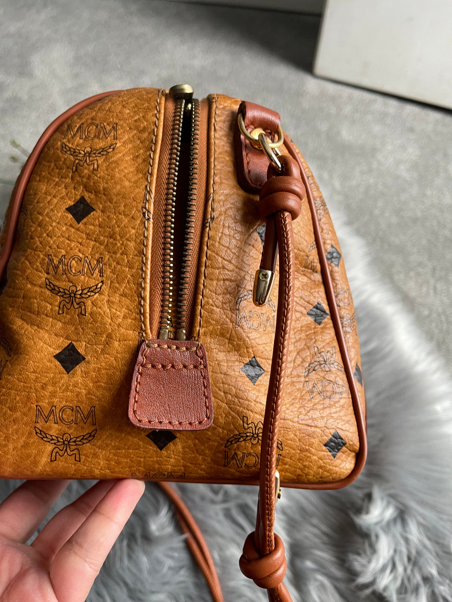 Authentic vintage MCM Boston bag