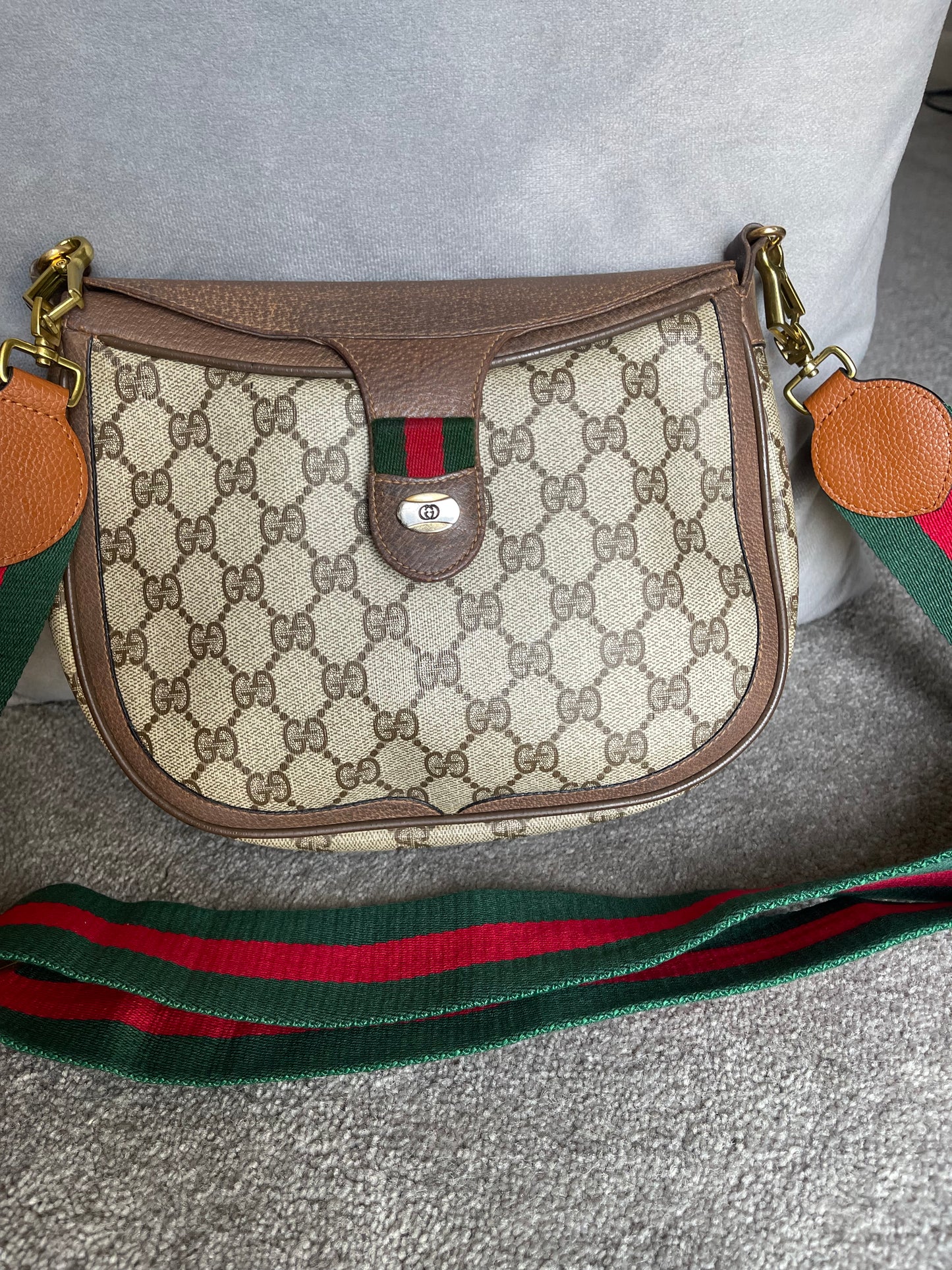 Authentic Gucci GG canvas crossbody