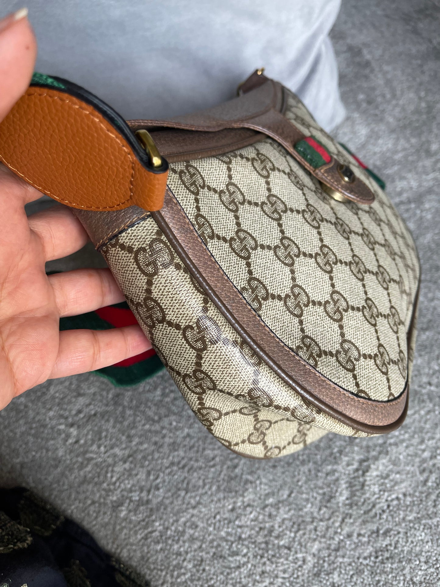 Authentic Gucci GG canvas crossbody