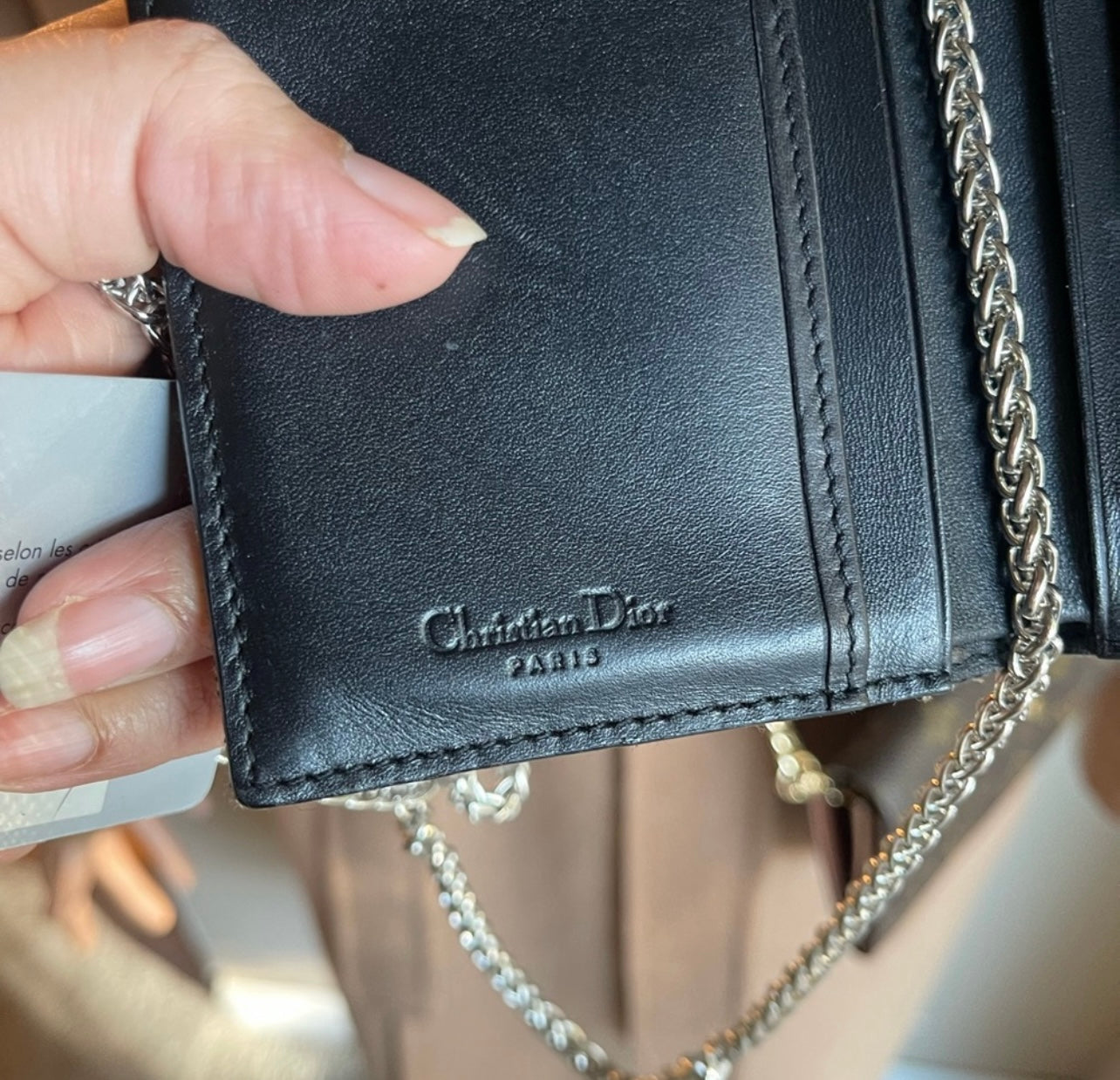 Authentic Dior vintage wallet on chain