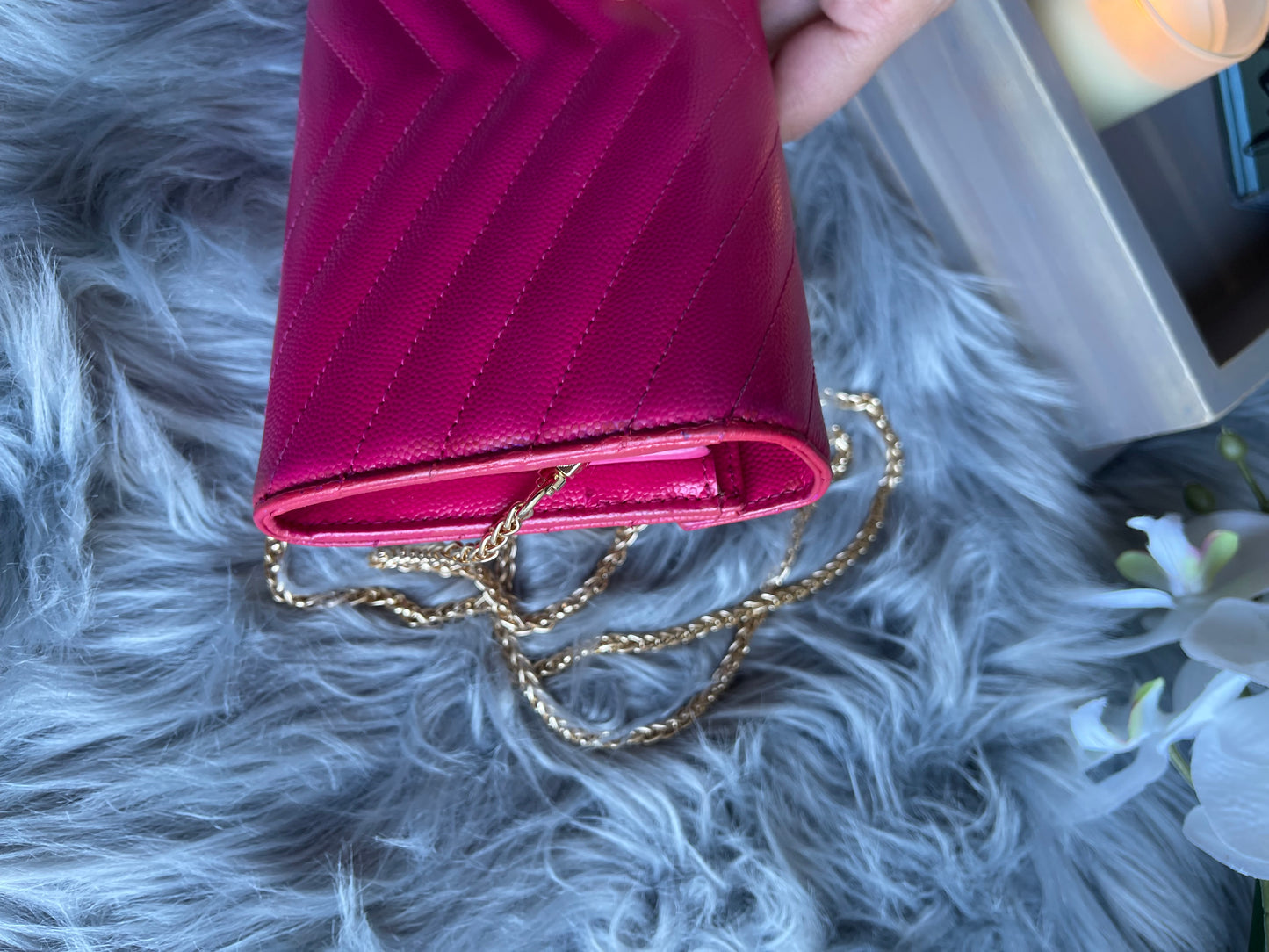 Authentic YSL V stich bifold wallet