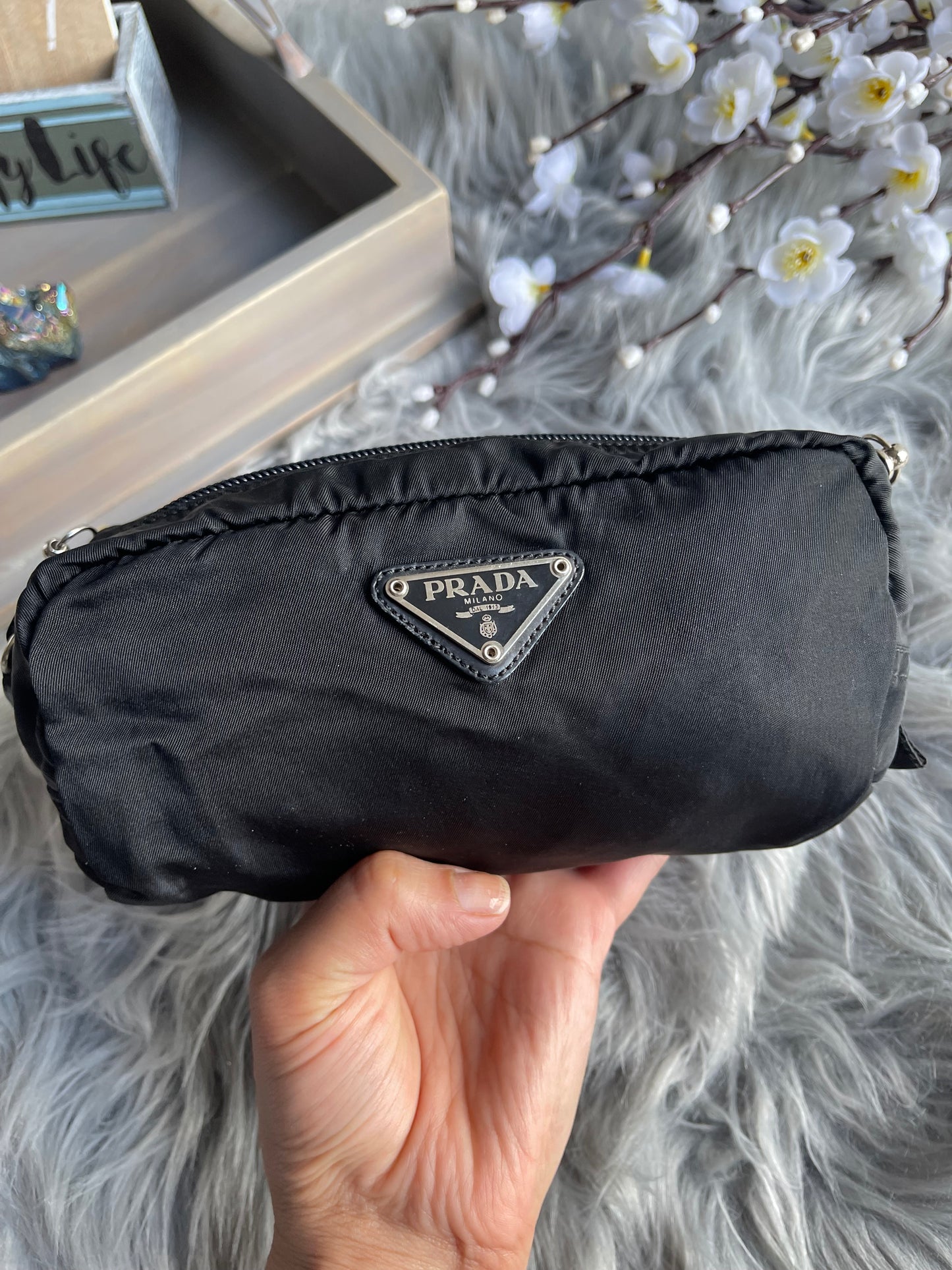 Authentic Prada nylon mini crossbody bag