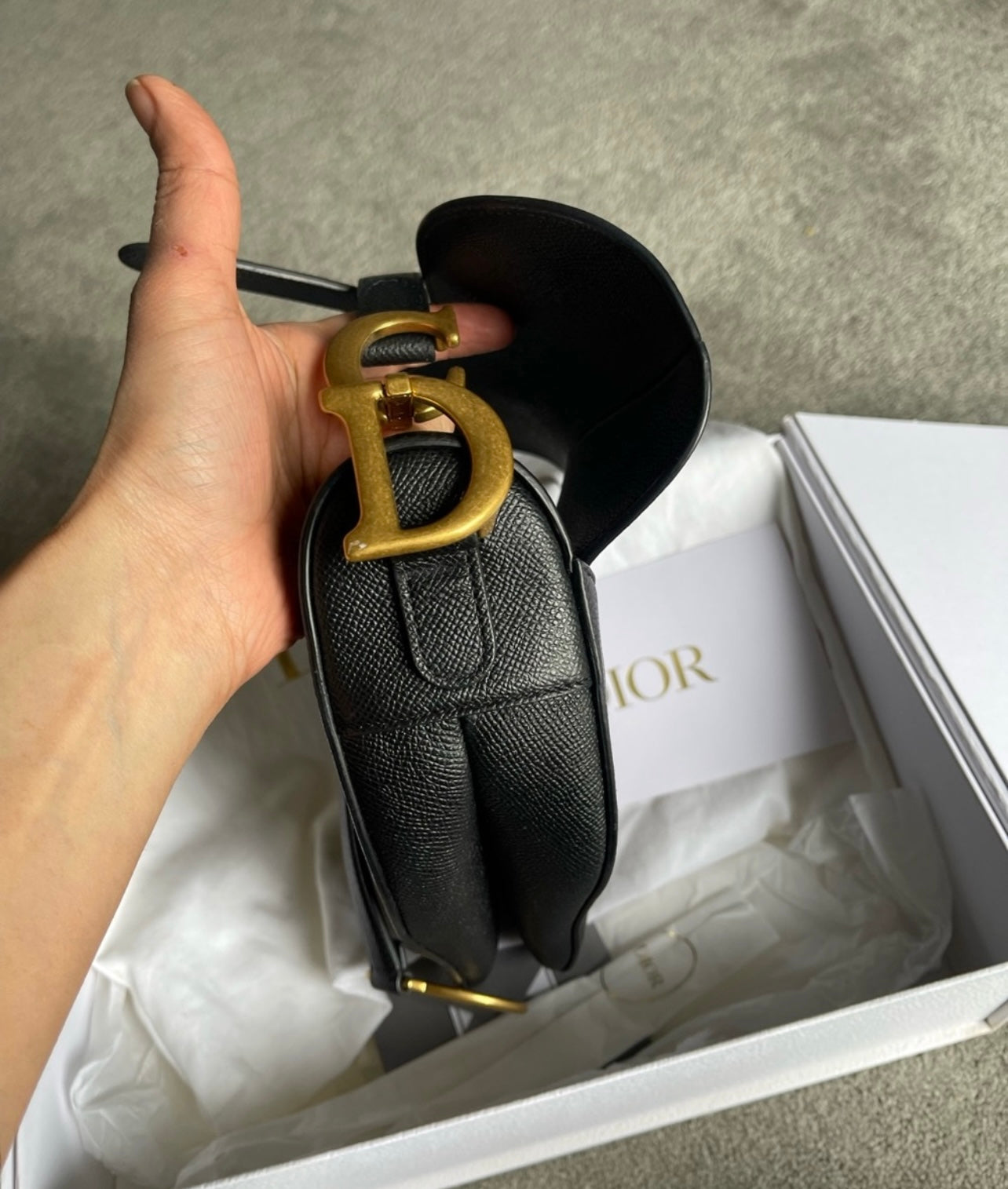 Authentic Christian Dior saddle bag medium