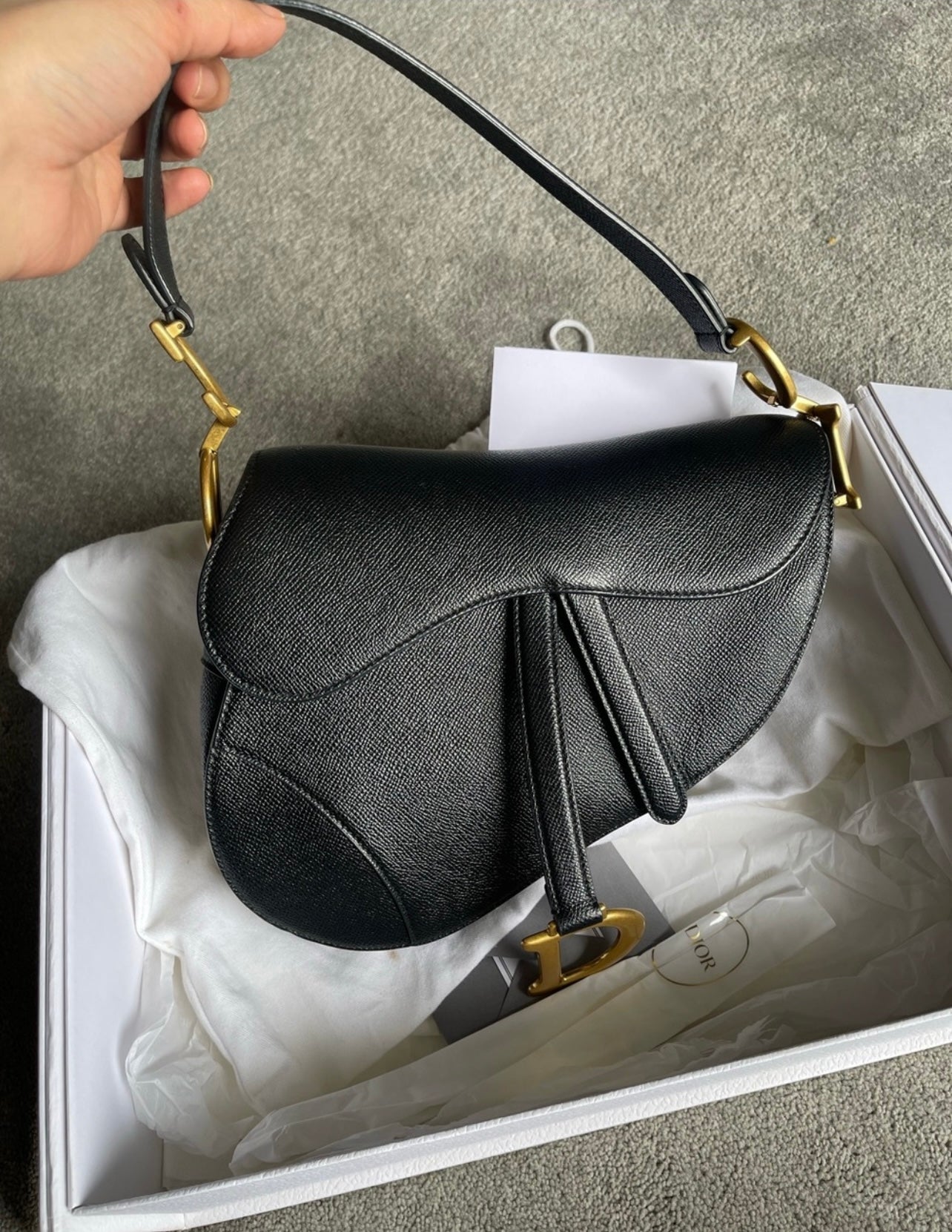 Authentic Christian Dior saddle bag medium