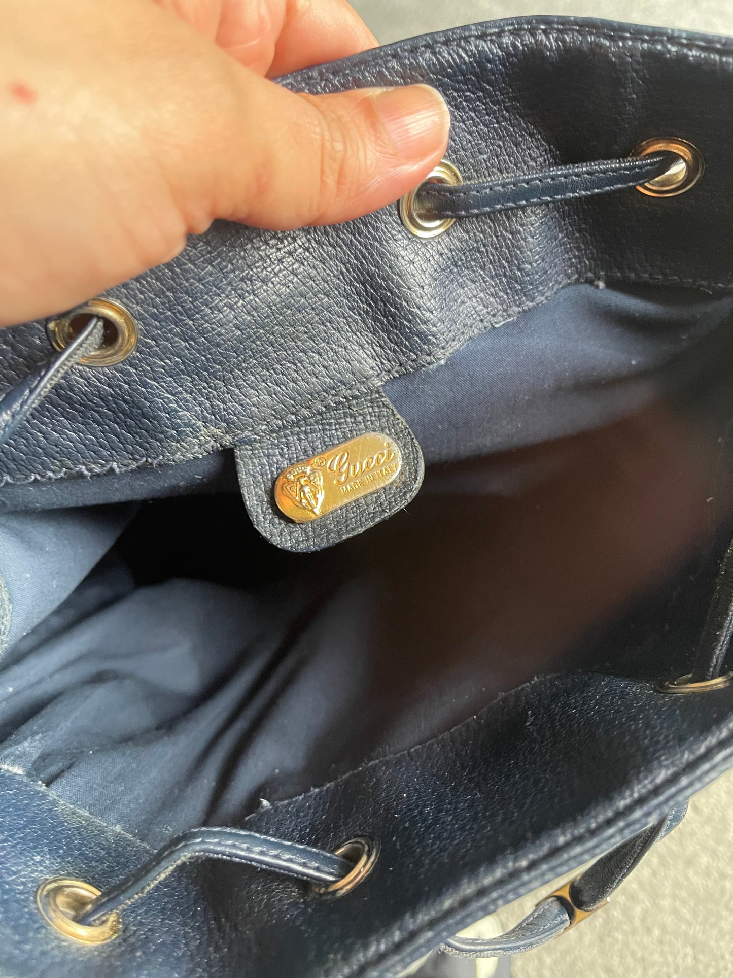 Authentic Gucci vintage web sherry line crossbody bag