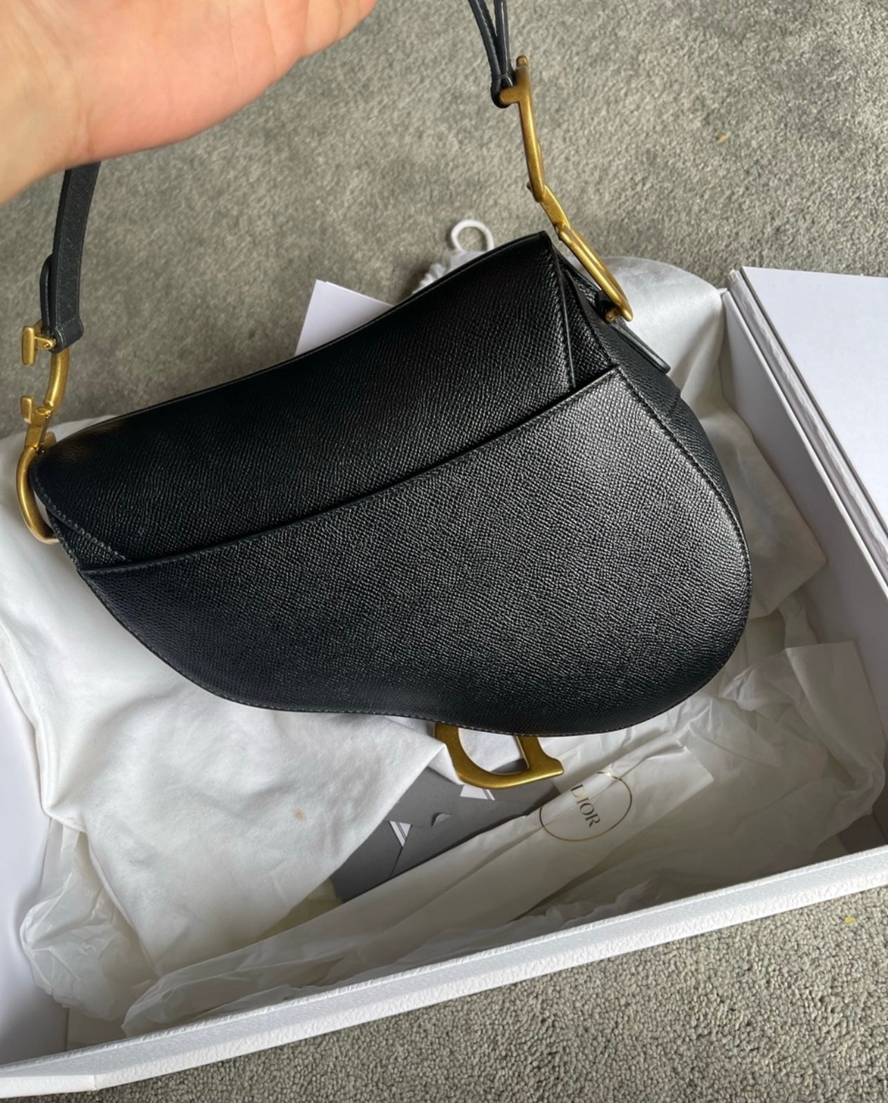 Authentic Christian Dior saddle bag medium