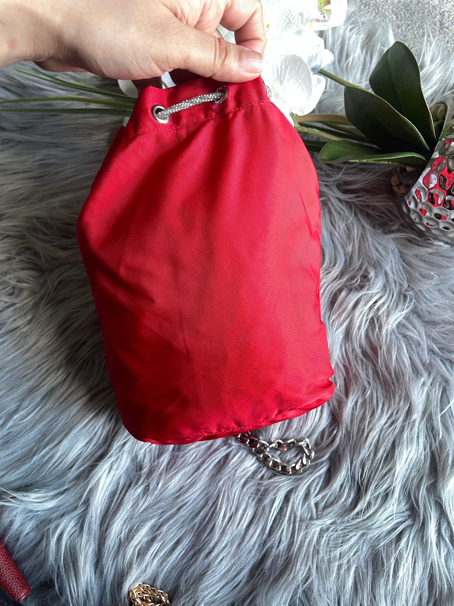 Authentic Prada nylon drawstring bag