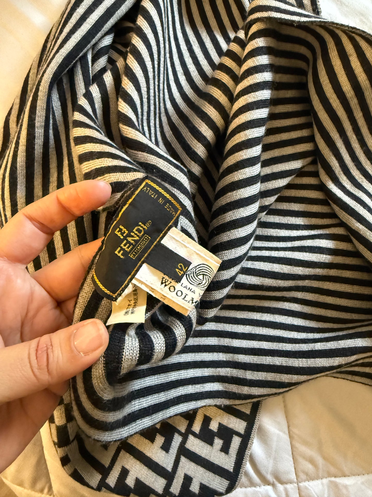 Authentic fendi vintage wool scarf