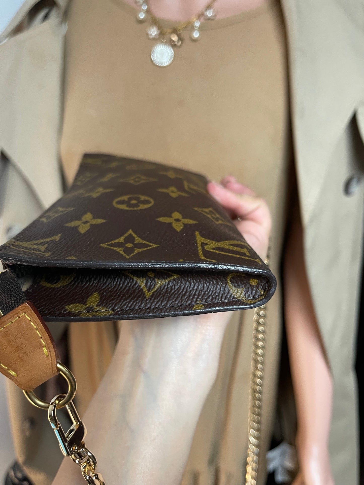 Authentic Louis Vuitton monogram wristlet pouch