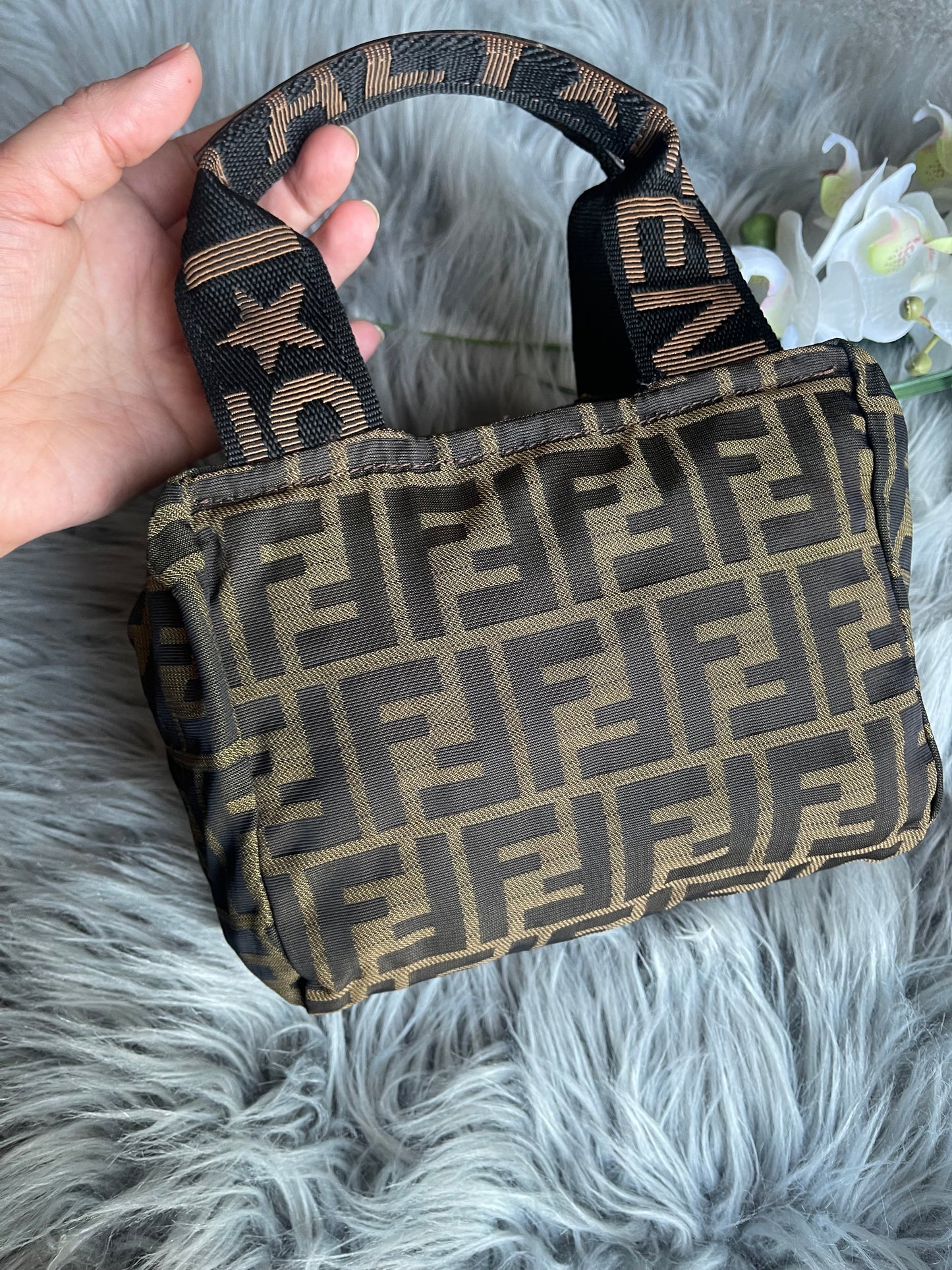 Authentic fendi vintage mini  satchel bag