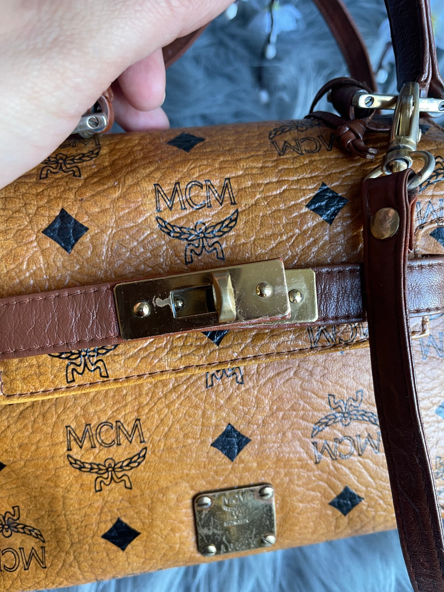 Authentic vintage MCM mini crossbody bad