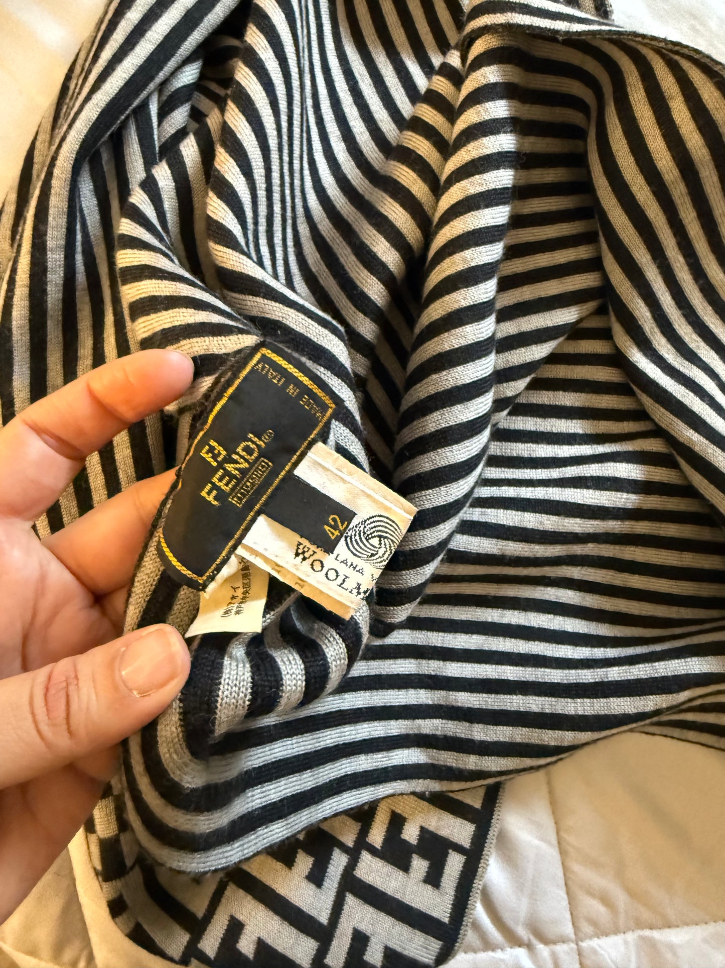 Authentic fendi vintage wool scarf